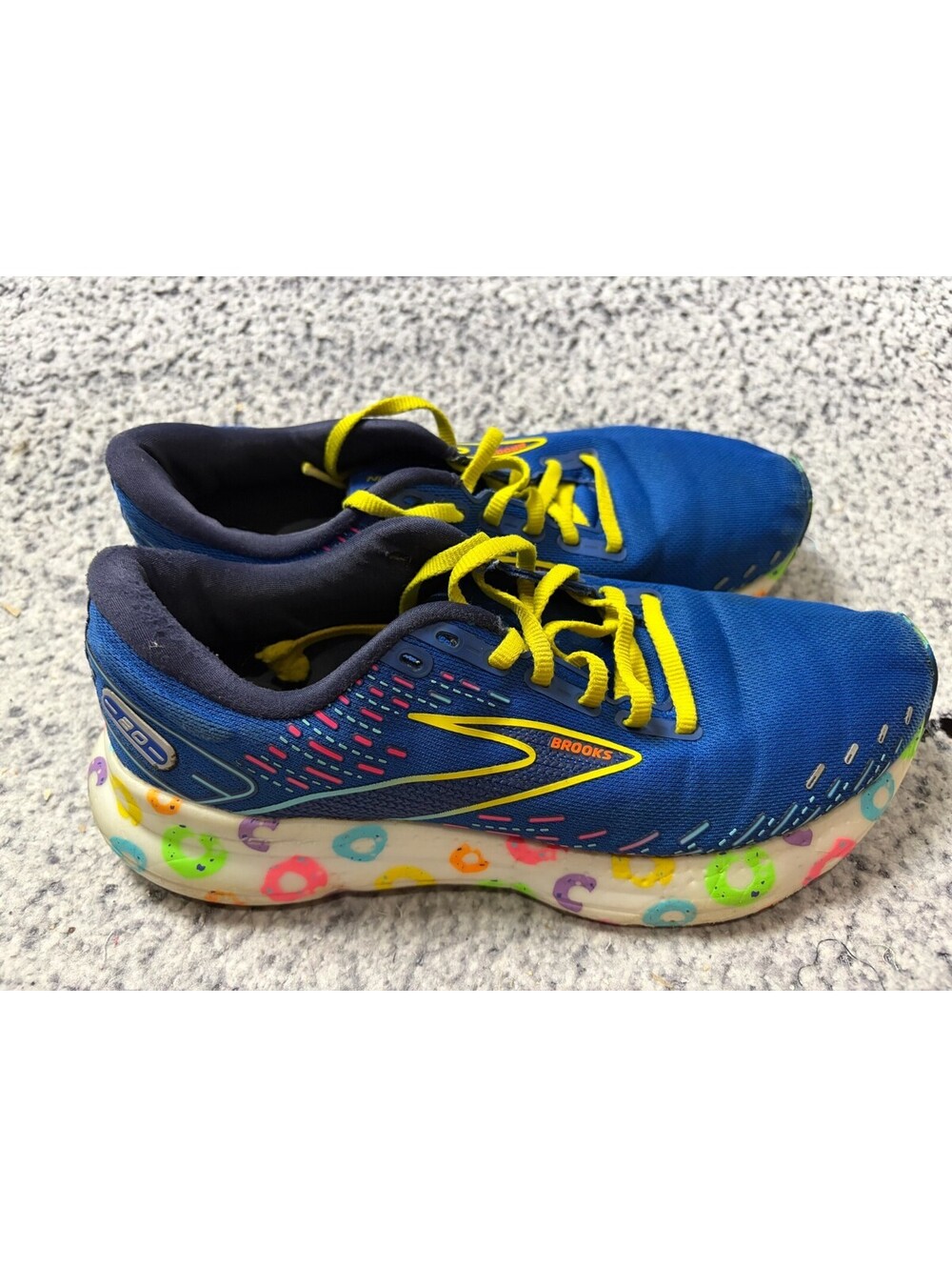 Brooks Glycerin 20 Donut Running Shoes Women’s 8.5 Blue Yellow 1203691B462